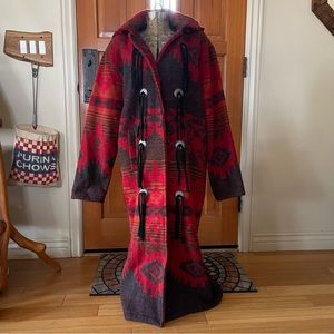 Woolrich Hooded Floor Length Wool Coat